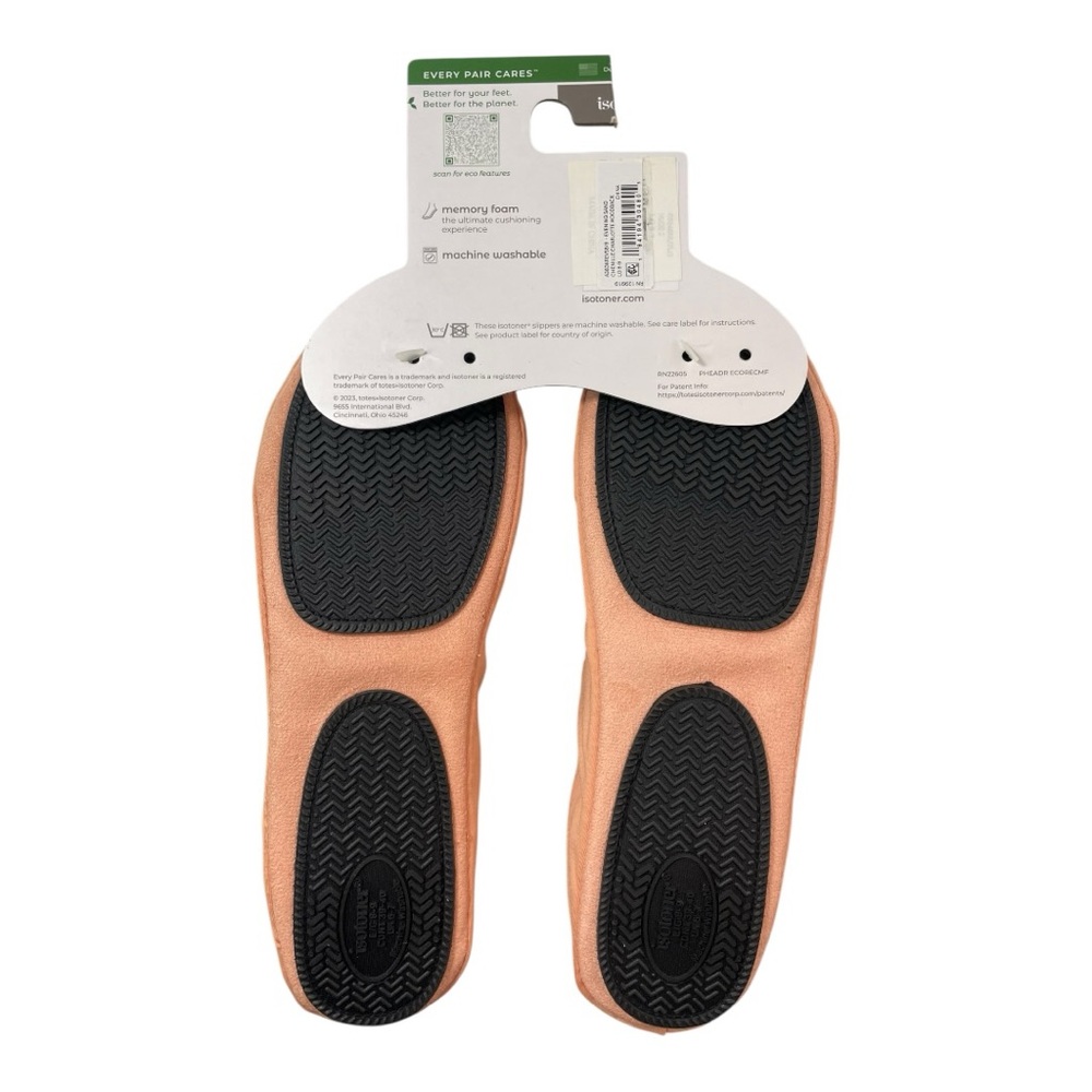 Isotoner Eco comfort Memory Foam Sand Color Slippers Women’s Sz Large (8-9) NWT - Picture 4 of 4